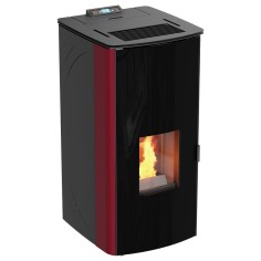 Termostufa a pellet aria acqua 23.1 kw tradizional idro dd bordeaux foco amg