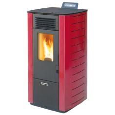 Stufa a pellet 6.9 kw basic steel bordeaux foco amg