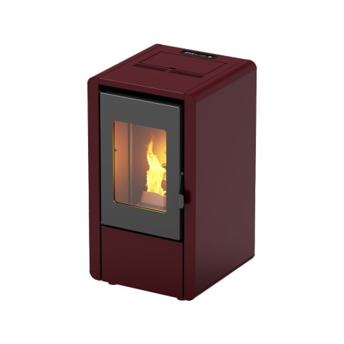 Stufa a pellet 7.0 kw smart bordeaux foco amg