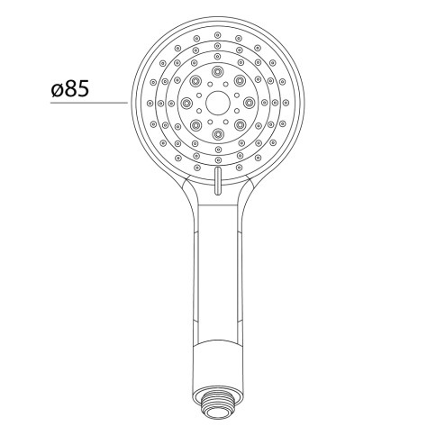 Doccetta 1 getto anticalcare in plastica cromata venus take care metaform