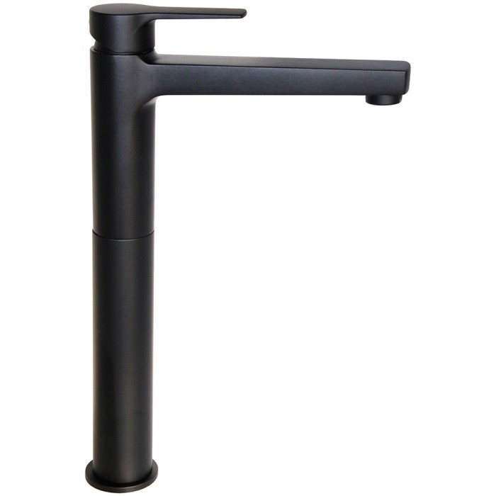 Miscelatore rubinetto lavabo alto 12.0 cm nero opaco khuga gaboli