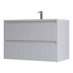 Base sospesa 2 cassetti senza lavabo vanessa 90 cm bianco opaco