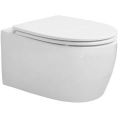 Vaso wc sospeso rimless basic circle white ceramic