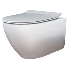 Vaso wc sospeso rimless cover pluston bianco opaco althea