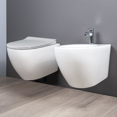 Bidet sospeso cover pluston bianco opaco althea