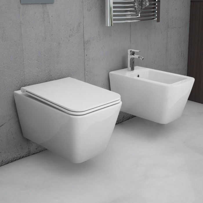 Vaso wc sospeso hide square alice ceramica