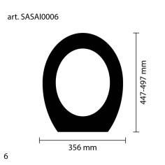 Sedile copriwater in legno bianco compatibile oasi pozzi ginori