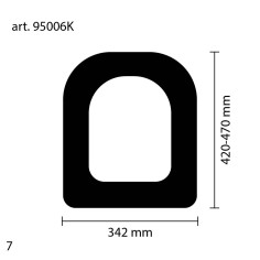 Sedile copriwater in legno bianco compatibile meridian roca