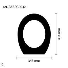 Sedile copriwater in termoindurente bianco compatibile orient rak