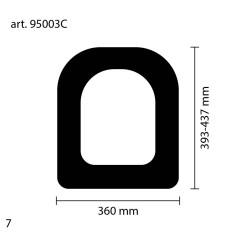 Sedile copriwater in termoindurente bianco compatibile compact rak