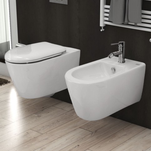 Sedile copriwater originale slim soft close per vaso wc bianco alfa idevit