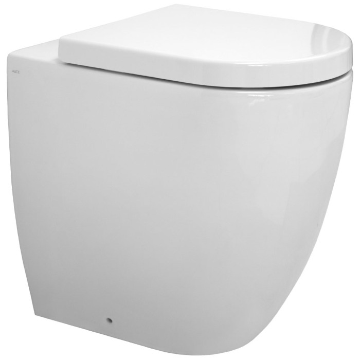 Sedile copriwater originale soft close per vaso wc bianco alto form alice ceramica