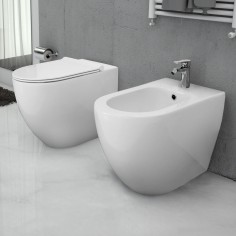 Sedile copriwater originale soft close per vaso wc bianco alto form alice ceramica