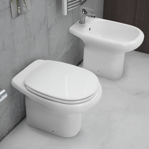 Sedile copriwater originale per vaso wc bianco orient rak ceramics