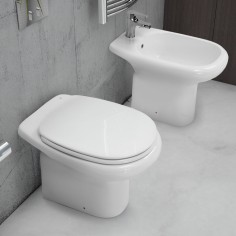 Sedile copriwater originale per vaso wc bianco orient rak ceramics