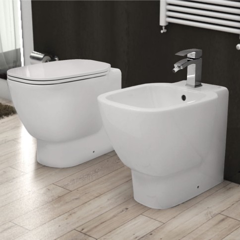 Sedile copriwater originale slim soft close per vaso wc bianco one rak ceramics