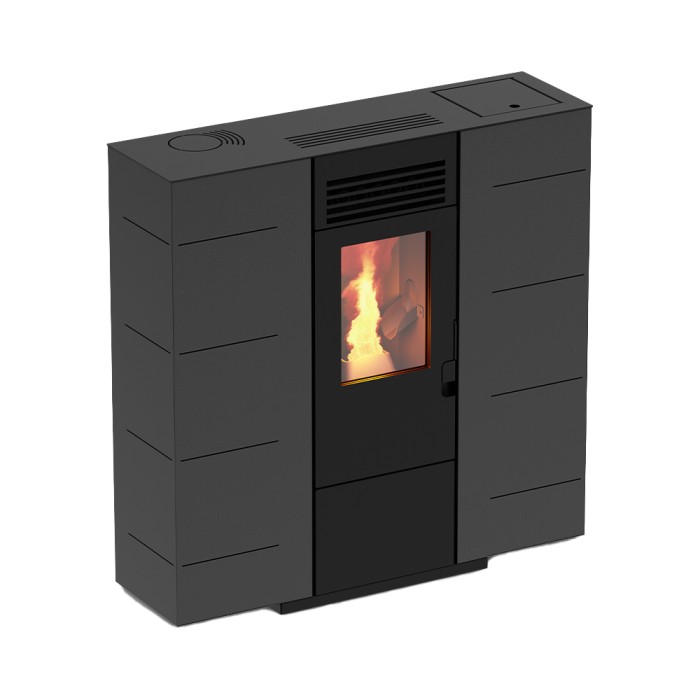 Stufa a pellet 6.5 kw slim smoke foco amg