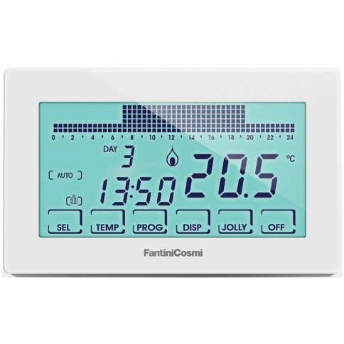 Cronotermostato settimanale intelliconfort bianco. alimentazione a batteria. touchscreen