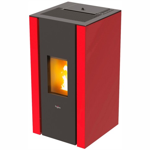 Stufa a pellet ad aria 8.5 kw elane bianca pegaso