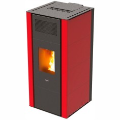 Termostufa a pellet aria acqua 16 kw mira pegaso rossa