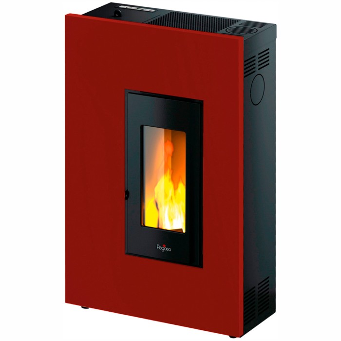 Stufa a pellet 5 kw madison pegaso rossa