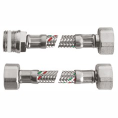 Tubo flessibile in acciaio inox termopar tr7/parinox cm. 20  3/8f x 3/8f