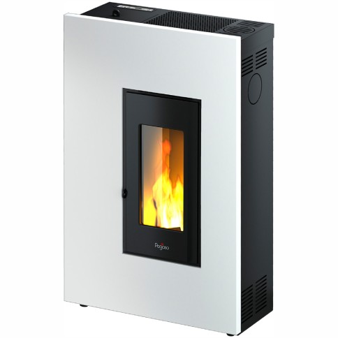 Stufa a pellet 5 kw madison pegaso bianca