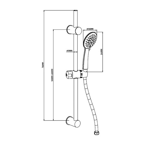 Kit saliscendi in metallo airone