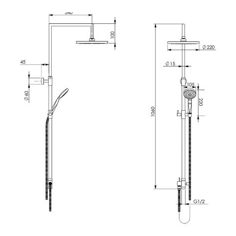 Colonna doccia pivon