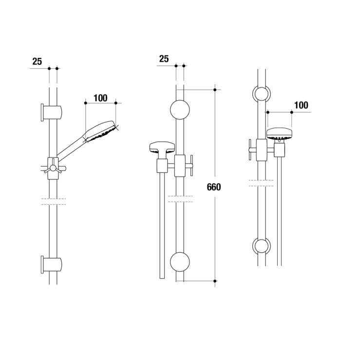 Kit saliscendi in acciaio palinuro metaform