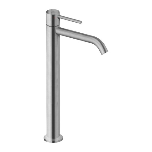 Miscelatore lavabo alto nickel spazzolato nuova kiruna huber