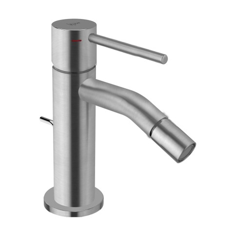 Miscelatore bidet con scarico nickel spazzolato nuova kiruna huber