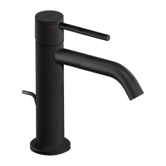 Miscelatore lavabo con scarico large nero opaco nuova kiruna huber