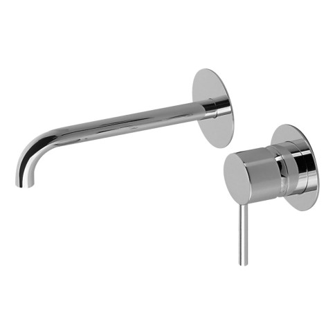 Miscelatore lavabo incasso bocca 250 mm cromato nuova kiruna huber