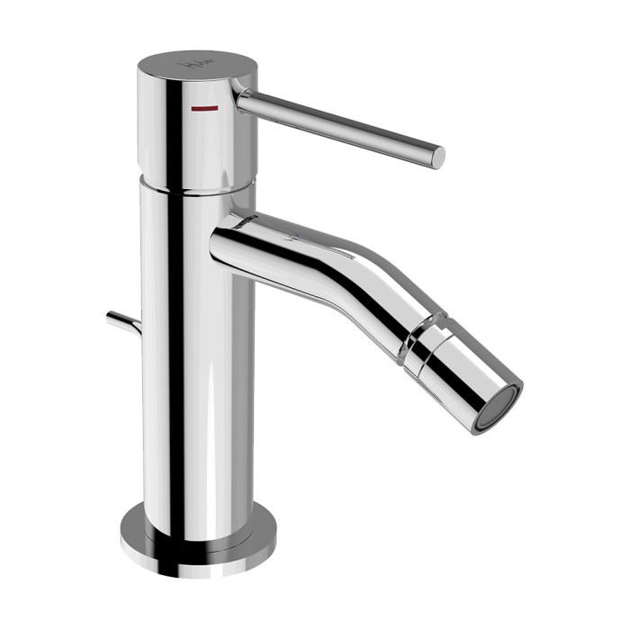 Miscelatore bidet con scarico cromato nuova kiruna huber