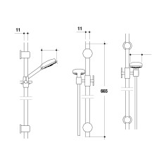 Kit saliscendi in ottone ares metaform