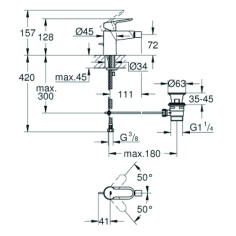 Miscelatore rubinetto bidet bauedge grohe