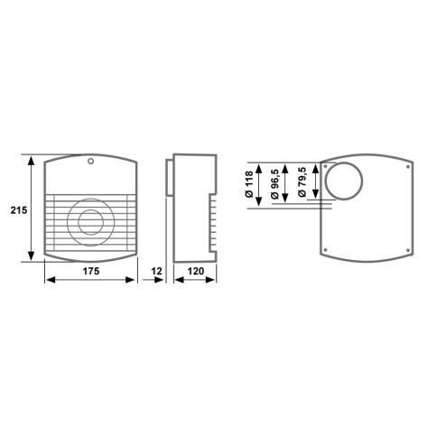 Aspiratore elettrico centrifugo 80-100-120 mm fantinicosmi