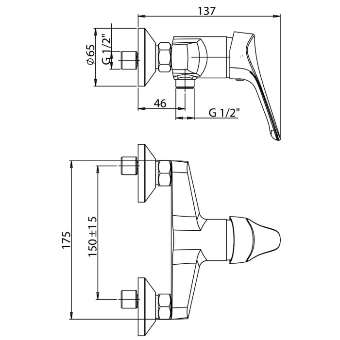 Miscelatore esterno doccia pilot paini