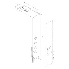 Colonna doccia multifunzione trend acciaio inox satinato metaform